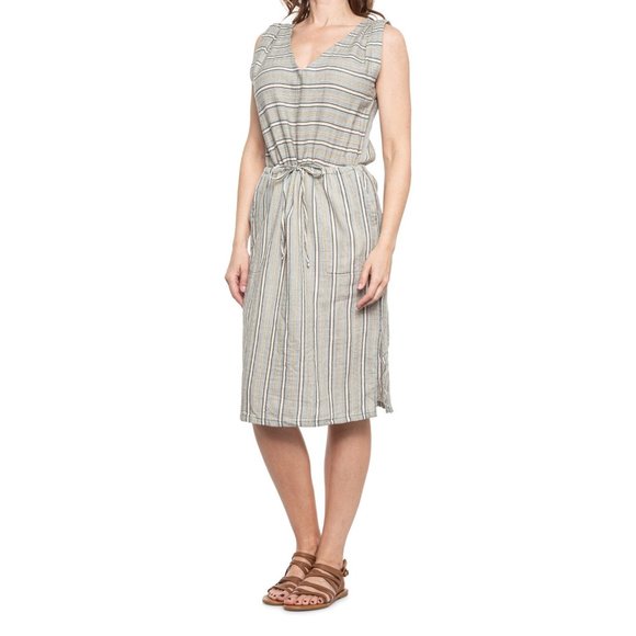 NEW prAna Ecotropics Dress - Organic Cotton, Sleeveless Stellar Stripe  267sn - Picture 1 of 4